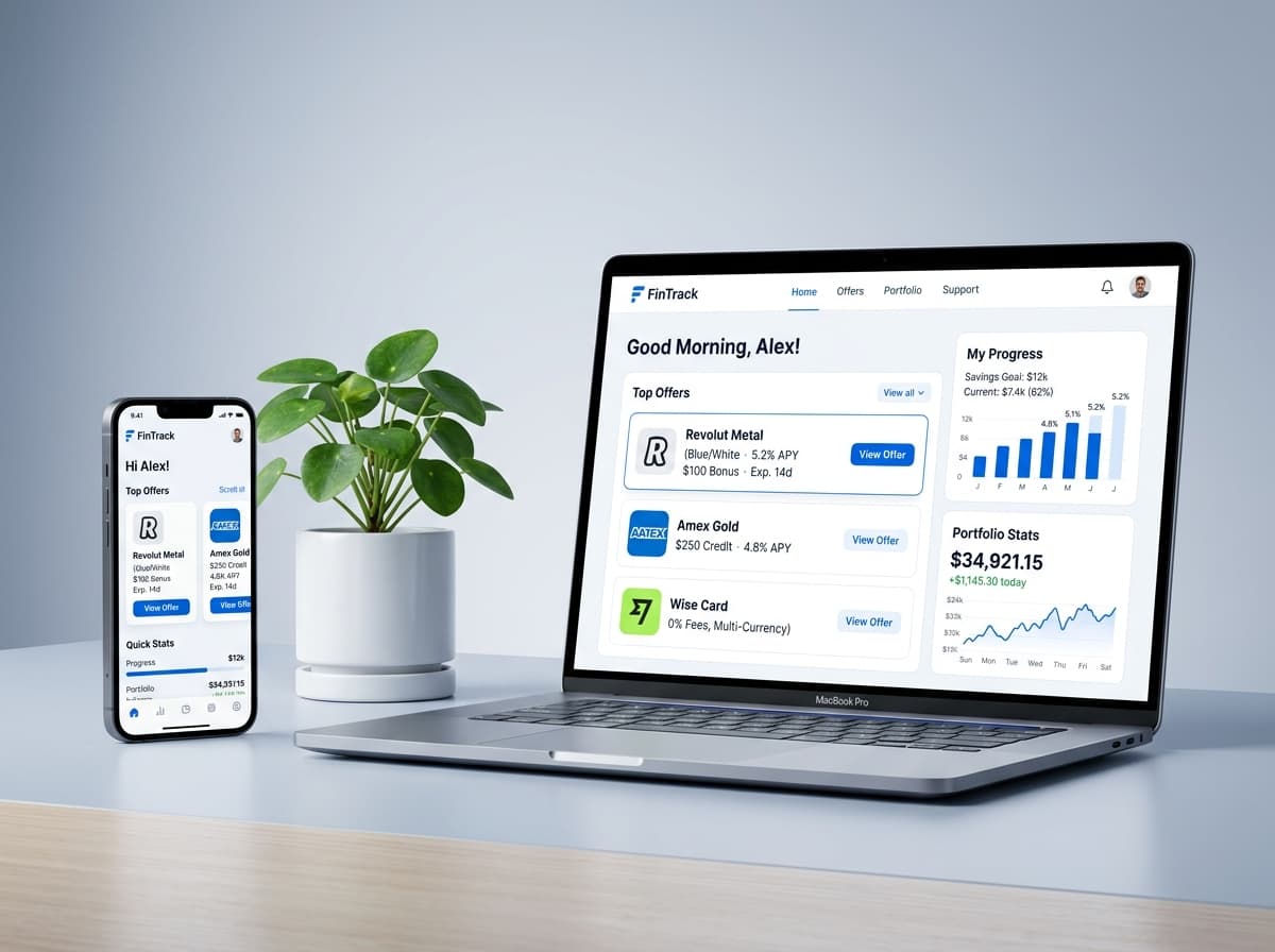 Funngrow desktop dashboard and mobile application preview